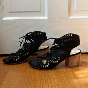 BP Embroidered Heeled Sandals